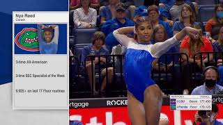 Nya Reed: Perfect 10 on Floor Against LSU - Florida Gators Gymnastics