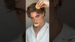 Bleaching hair with lemons 🍋 #haircolor #hairstyle #shorts