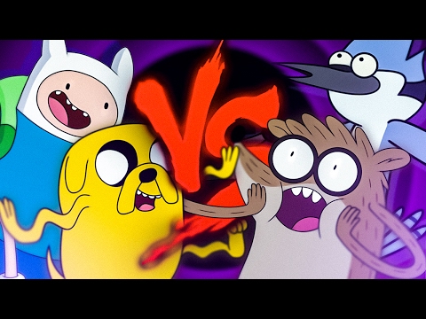 Finn e Jake VS. Mordecai e Rigby | Duelo de Titãs