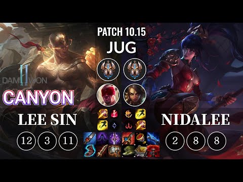 DWG Canyon Lee Sin vs Nidalee Jungle - KR Patch 10.15