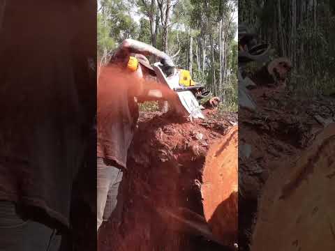 Stihl 500i VS huge jarrah log 🪵 #Stihl #500i firewood