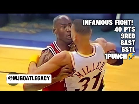 Michael Jordan Highlights vs Pacers (1993.02.10) | The Infamous Fight with Reggie Miller! 🔥