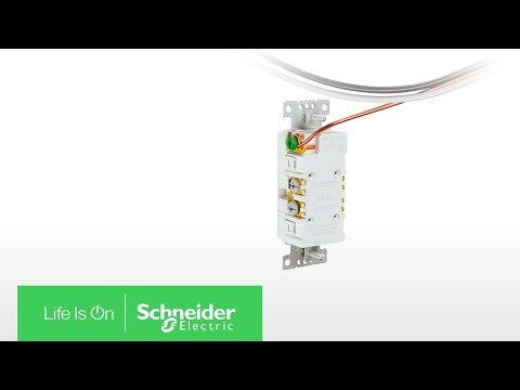 Square D™ Wiring Devices: Inserting and Wrapping the Wire Around the Ground Screw