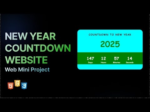 New Year Countdown Website Using Html Css Js Full Tutorial With Source Code