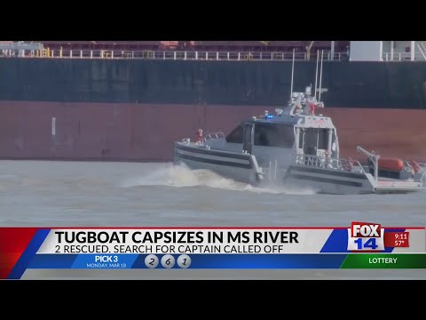 Tugboat capsizes in MS River