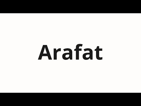 How to pronounce Arafat