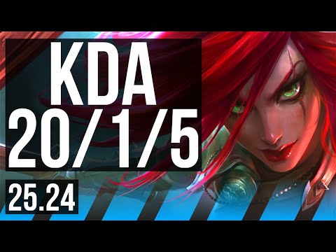 KATARINA vs SYNDRA (MID) | Good KDA: 20/1/5 | KR Master | 25.24
