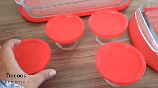 Juego Para Hornear| Vidrio 13 Piezas| Refractario Pyrorey