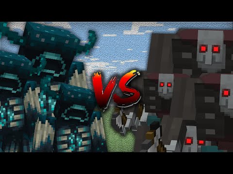 Warden Army vs Cyborg Vindicator Army in Minecraft Mob Battle!