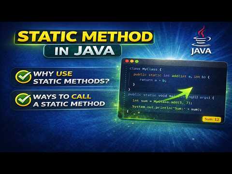 Java Static Method Explained In Hindi Static Method Example For Beginners