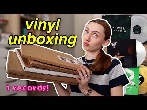 VINYL UNBOXING HAUL! (ariana grande, deftones, pinkpantheress + more!)
