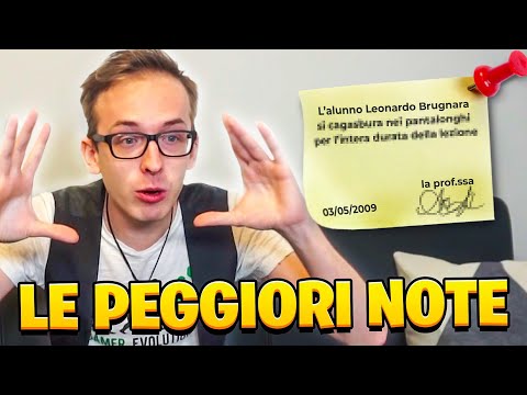 LE MIE PEGGIORI NOTE SCOLASTICHE