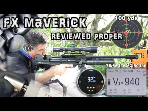 FX Maverick .25 Air Rifle (Review) + 50 & 100 Yard Accuracy TEST + Tuned - Regulated PCP Airgun