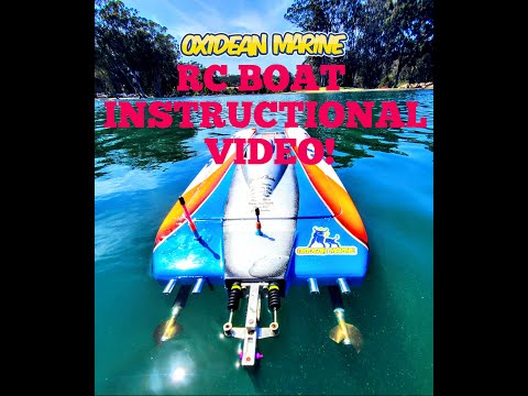 RC BOAT INSTRUCTIONAL VIDEO: Oxidean Marine Animal Twin Cat Setup and tuning
