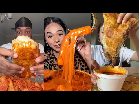THE BEST CHEESY TIKTOK MUK BANG | BULDAK, BIRRIA, BURRITO AND KOREAN FOOD, PART 2 ૮ ˶ᵔ ᵕ ᵔ˶ ა