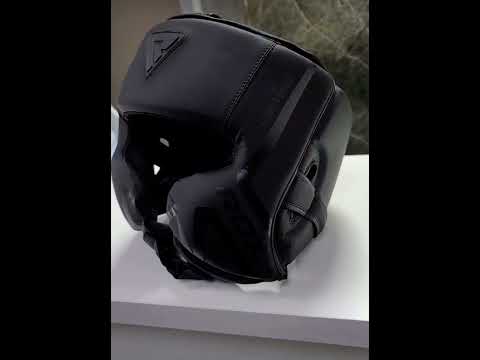 Боксерский шлем для мужчин RDX T15 Matte Black L защита головы шлем боксерский закрытый усиленный - фото 1 - id-p2326679151