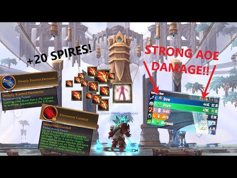 THE MEATBALLS ARE BACK! | Revisiting Deeply Rooted! | +20 Spires | Venthyr Ele Shaman