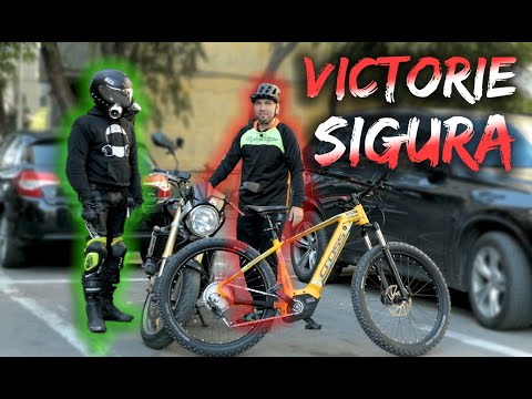 Cursa prin Bucuresti: Motocicleta vs Bicicleta