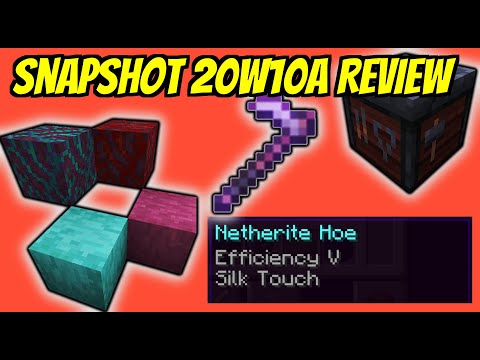 1.16 Snapshot (20w10a) Minecraft Review | New Blocks, Smithing Table, Ench Hoes, Bartering Changes!