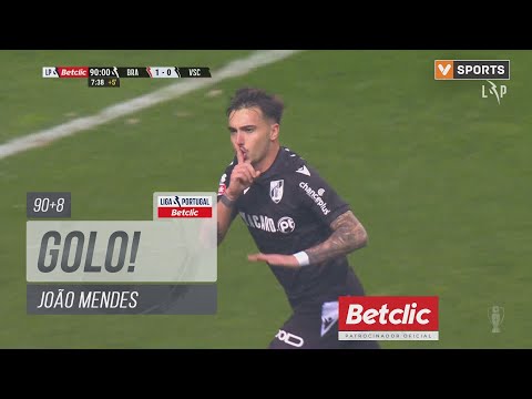 Golo João Mendes: Braga 1-(1) Vitória SC (Liga 23/24 #16)