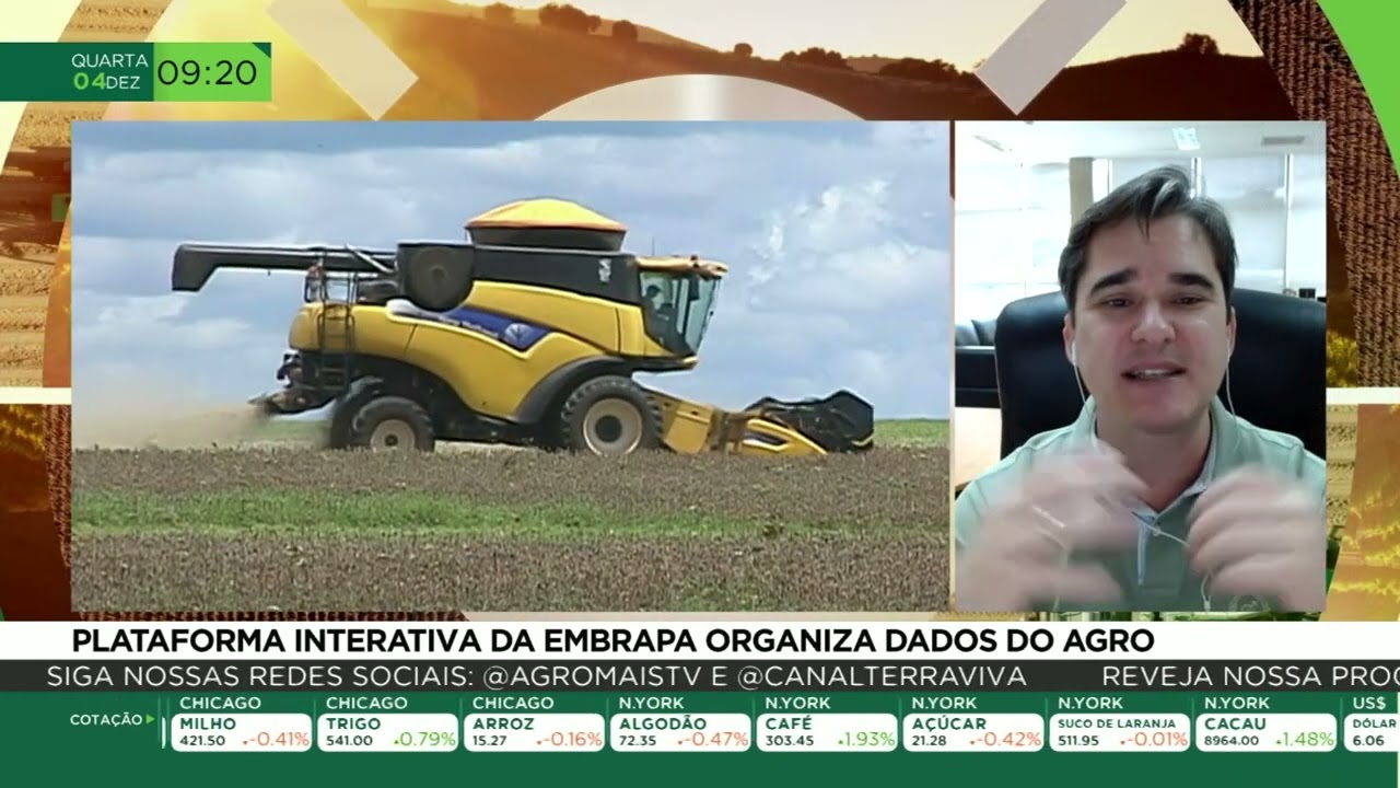 Plataforma interativa da Embrapa organiza dados do agro