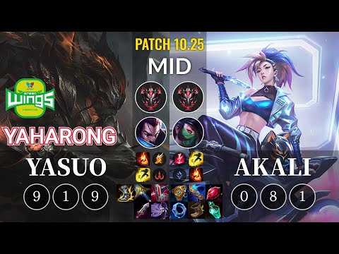 JAG Yaharong Yasuo vs Akali Mid - KR Patch 10.25