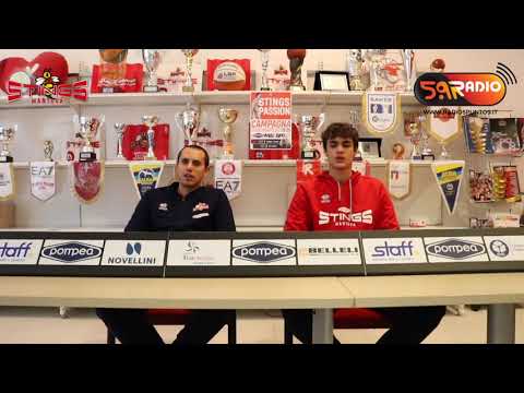 Pre-partita Pompea Mantova - Orasì Ravenna con l'assistant coach Cassinerio e Visconti