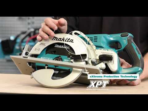 Makita DRS780Z Akumuliatorinis diskinis pjūklas, 2x18V, 65 mm, ø185x30mm, Be akumuliatorių ir kroviklio! video