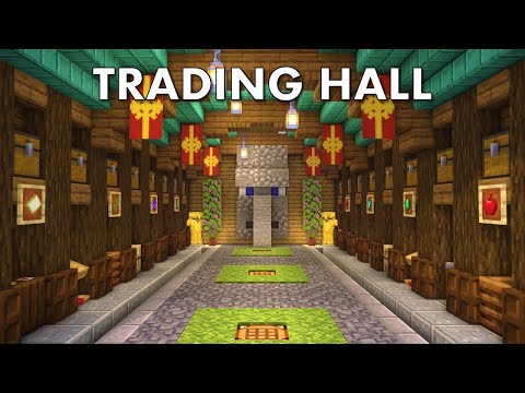 INSANE Trading Hall Build in Hardcore Minecraft!! 😱