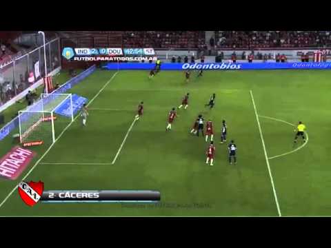 Gol Cáceres - Independiente 2 Vs Douglas Haig 0 - B Nacional 2013/14