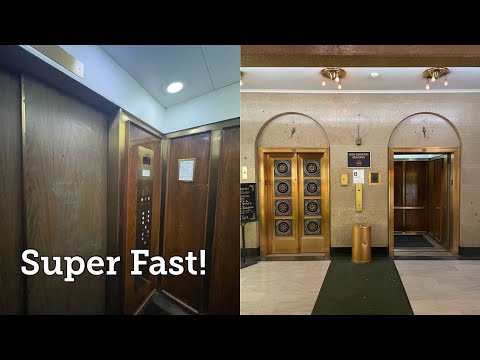 FAST Old Otis Traction Elevators @ Carlson Building - Evanston, IL.
