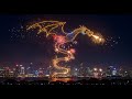Advanced 3D Fireworks Drone Show Video Pepper S Ghost Hologram Projector TV Or Ledwall Showcase