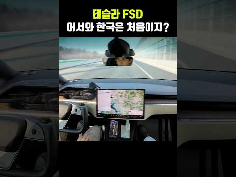 테슬라 FSD, 한국은 처음이지..?? (가장 말 안듣는 순간)