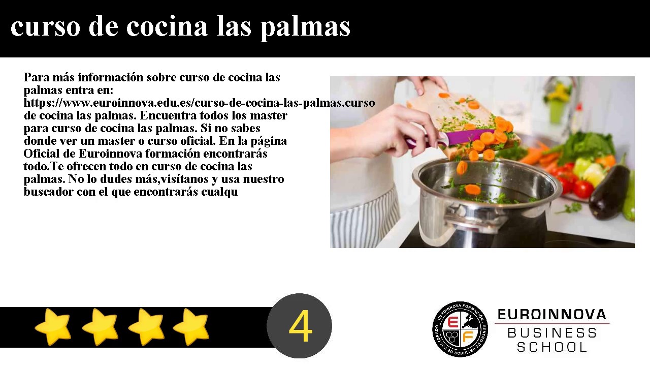curso de cocina las palmas