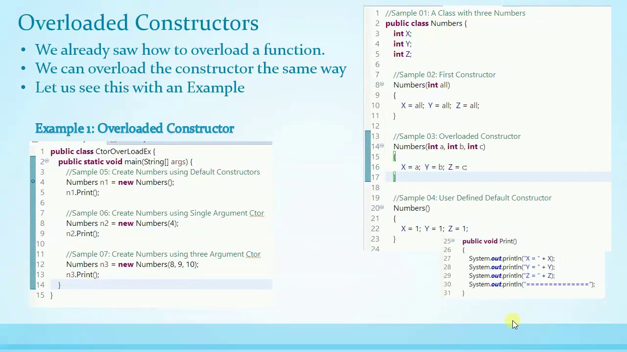 019 Overloaded Constructors in Java