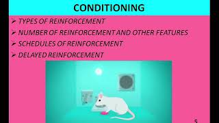 DETERMINANTS OF OPERANT CONDITIONING