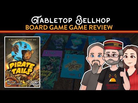 Pirate Tails Review, A quick playing set collection game about pirate squirrels and their nuts