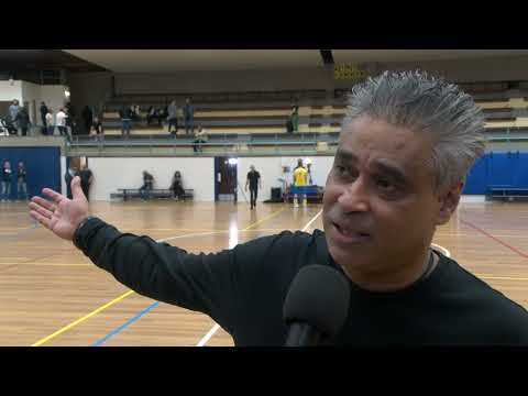 Reactie coach Anand Jagdewsing (HV/ Veerhuys) na 1e kwartfinale Play-Offs tegen Hovocubo