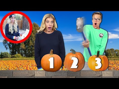 Try Not To Smash The Wrong Pumpkin (Secret Hidden Note Found with Mysterious Clues) Video