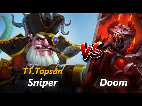 Topson mid Sniper vs Doom | First 10 minutes