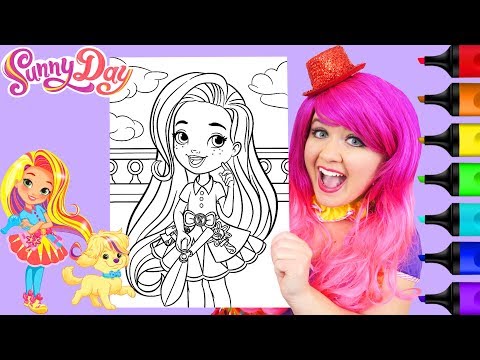 Coloring Sunny Day Hair Salon Coloring Page Prismacolor Markers | KiMMi THE CLOWN Video