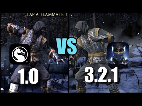 MORTAL KOMBAT MOBILE - FIRST VERSION!? MK Mobile 3.3 vs Mortal Kombat X Mobile 1.0 Comparison 2021