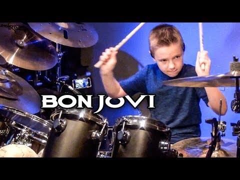 YOU GIVE LOVE A BAD NAME (9 year old Drummer) Drum Cover by Avery Drummer Molek