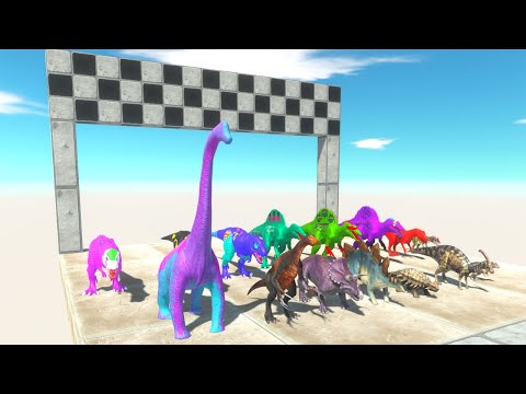SPEED RACE CEMETERY ALL DINOSAUR GET TOP 1 ARBS - Animal Revolt Battle Simulator