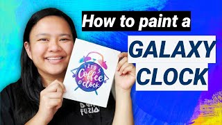 How To Paint a Galaxy Clock with Watercolors