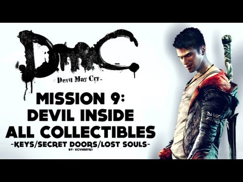 DmC: Devil May Cry - Mission 9: Devil Inside - All Collectibles (Keys, Lost Souls, Secret Doors)