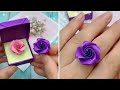 How to make beautiful Rose Ring /  How to make paper things /DIY paper rose ring / Paper craft ideas