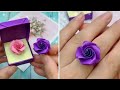 How To Make Beautiful Rose Ring How To Make Paper Things DIY Paper Rose Ring Paper Craft Ideas