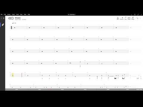 Vivere ( Vasco Rossi ) ,Tablatura e base Senza Basso - Backing bass track - NO BASS