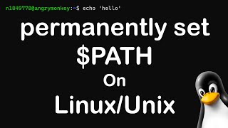 How to permanently set $PATH on Linux/Unix